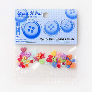 [제시제임스] 장식단추 드레스잇업-3255(Micro Mini Shapes Multi) (set)