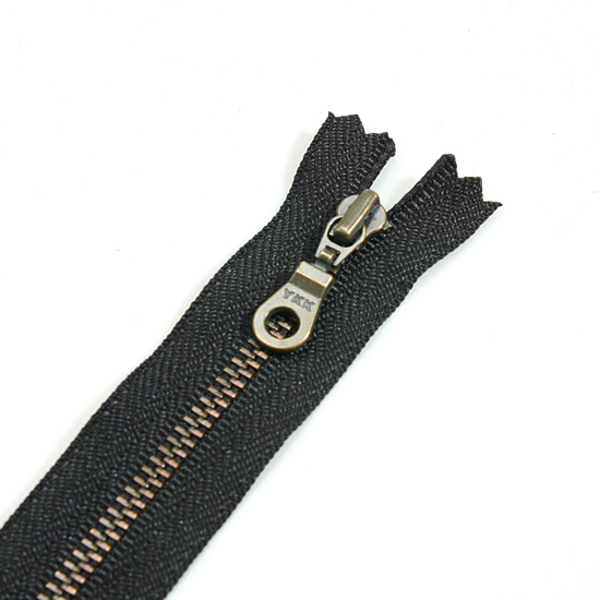 퀼트의시작은? 엔조이퀼트와 함께,[YKK] 청동지퍼 둥근고리 3호(15cm)-블랙