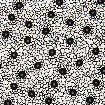 [스토프] 퀼터스 베이직 하모니 104 프린트원단 - 화이트블랙 (1/2Yd)