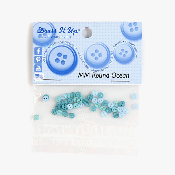 퀼트의시작은? 엔조이퀼트와 함께,[제시제임스] 장식단추 드레스잇업 - 9527(MM ROUND OCEAN)