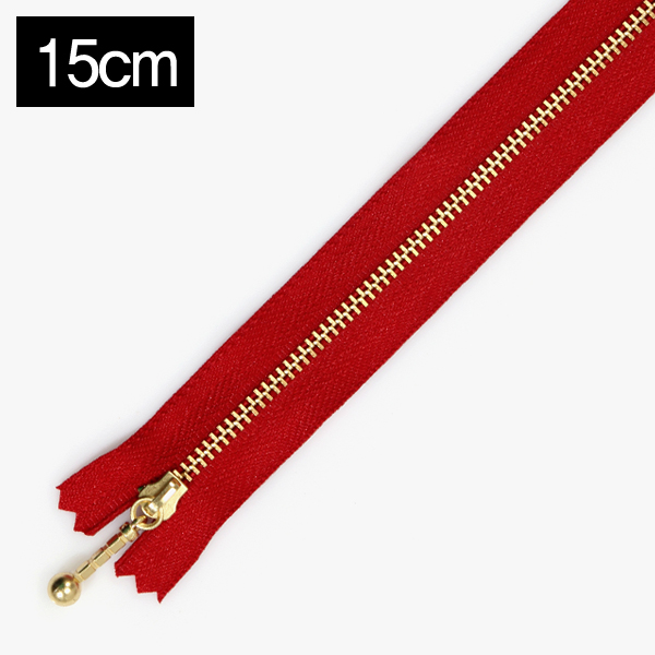 퀼트의시작은? 엔조이퀼트와 함께,[YKK] 금색지퍼 1 (15cm) - 레드