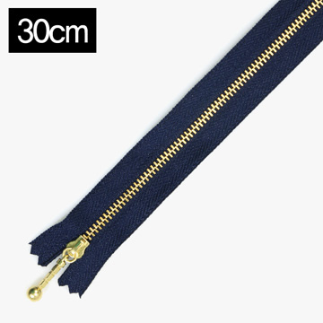 [YKK] 금색지퍼 1 (30cm) - 네이비 (개)