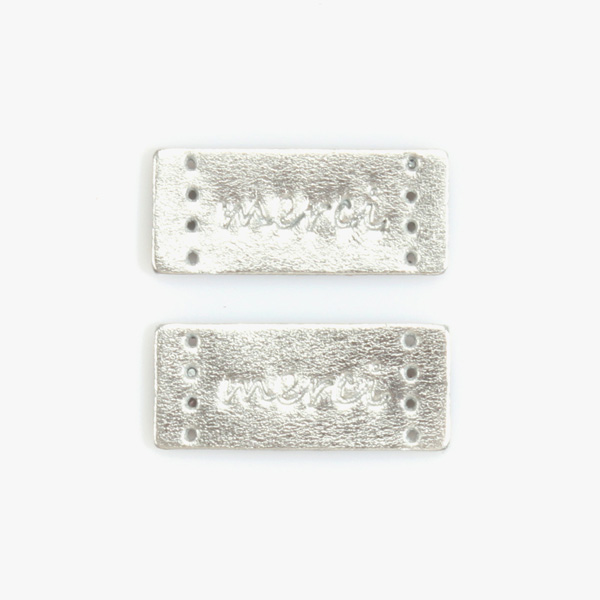 [장식부자재] 메르시 가죽라벨 - 실버