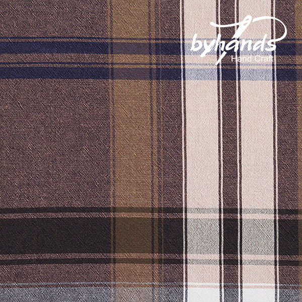 [바이핸즈] 마드라스 선염체크원단 - 인디핑크(더블롤링 10YD)