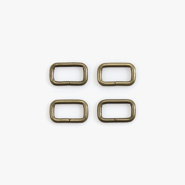 퀼트의시작은? 엔조이퀼트와 함께,[가방부자재] 사각 연결고리 12mm 4개 1SET - 청동
