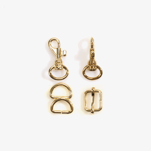 퀼트의시작은? 엔조이퀼트와 함께,[가방부자재] 가방 연결고리 세트 10mm - 골드