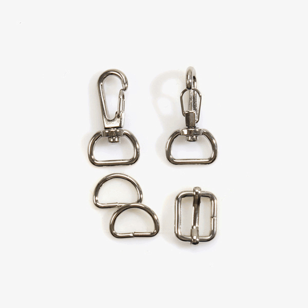 퀼트의시작은? 엔조이퀼트와 함께,[가방부자재] 가방 연결고리 세트 15mm - 실버