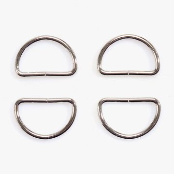 [가방부자재] D링 가방 연결고리 30mm 4개 1SET - 실버 (set)