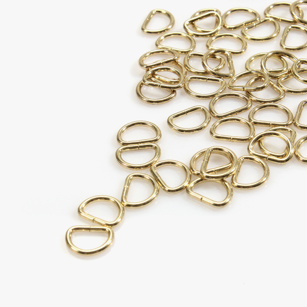 퀼트의시작은? 엔조이퀼트와 함께,[가방부자재] D링 가방 연결고리 10mm 50개 1SET - 골드