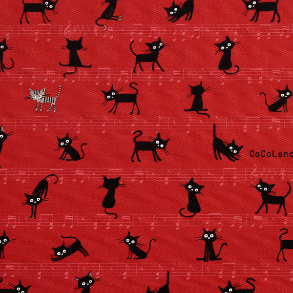 퀼트의시작은? 엔조이퀼트와 함께,[CO10002-4B] [일본수입원단] 코코랜드 04 옥스포드 프린트원단 - 레드