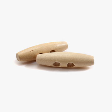 [장식부자재] 원통 우드 떡볶이 단추(50mm) - 백골 (개)