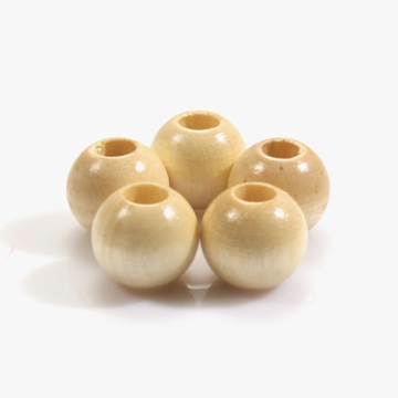 [장식부자재] 마크라메 나무 장식 구슬 20mm 5개 1SET - 베이지 (set)