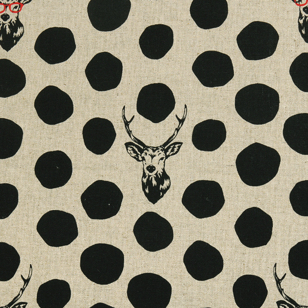 퀼트의시작은? 엔조이퀼트와 함께,[코카] 에치노 스탠다드 삼바 린넨 캔버스 프린트원단 - 내츄럴블랙