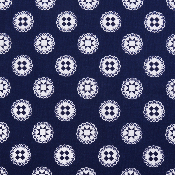 퀼트의시작은? 엔조이퀼트와 함께,[라일리블레이크] 심플 굳니스 퀼트 스타즈 프린트원단 - 네이비