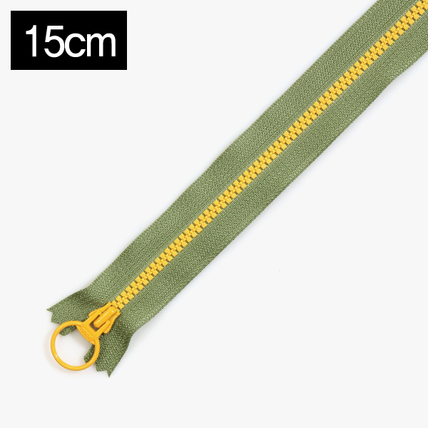 퀼트의시작은? 엔조이퀼트와 함께,[YKK] 비슬론 콤비 지퍼 3호(15cm) - 세이지(옐로우)