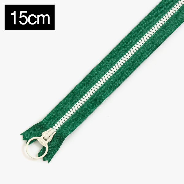 퀼트의시작은? 엔조이퀼트와 함께,[YKK] 비슬론 콤비 지퍼 3호(15cm) - 그린(마시멜로우)