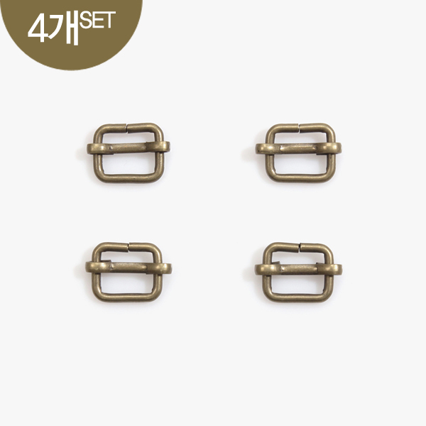 퀼트의시작은? 엔조이퀼트와 함께,[바이핸즈] 청동 사각 끈 조절 연결고리 4개 1SET - 12mm