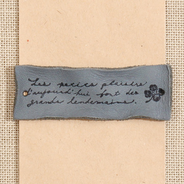 [장식부자재] 크로바 천연 워싱 가죽라벨 - 블루 (개)