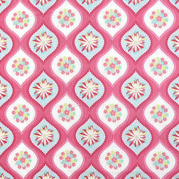 퀼트의시작은? 엔조이퀼트와 함께,[라일리블레이크] 페이퍼 데이지 세라믹 프린트원단 - 블루