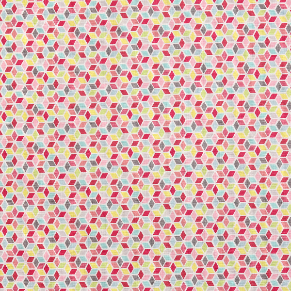 퀼트의시작은? 엔조이퀼트와 함께,[라일리블레이크] 페이퍼 데이지 지오메트릭 프린트원단 - 멀티