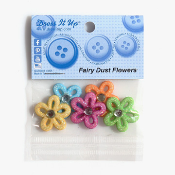 [제시제임스] 장식단추 드레스잇업 - 10108(FAIRY DUST FLOWERS) (개)