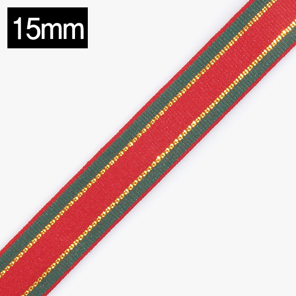 [퀼트부자재] 크리스마스 리본6 폭 15mm - 50YD