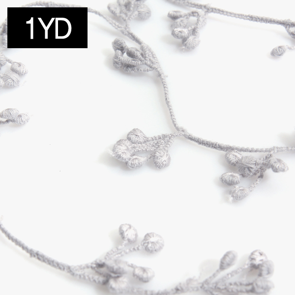 퀼트의시작은? 엔조이퀼트와 함께,[장식부자재] 캐미컬 토션 레이스 1YD - 그레이