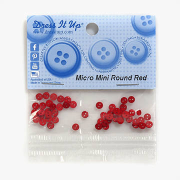 [제시제임스] 장식단추 드레스잇업 - 9421(MICRO ROUND RED) (개)