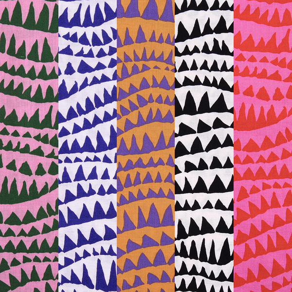 퀼트의시작은? 엔조이퀼트와 함께,[원단패키지] 프리스피릿 카파파셋 콜렉티브 샤크 프린트 5종 - 45cm x 26cm USH4696