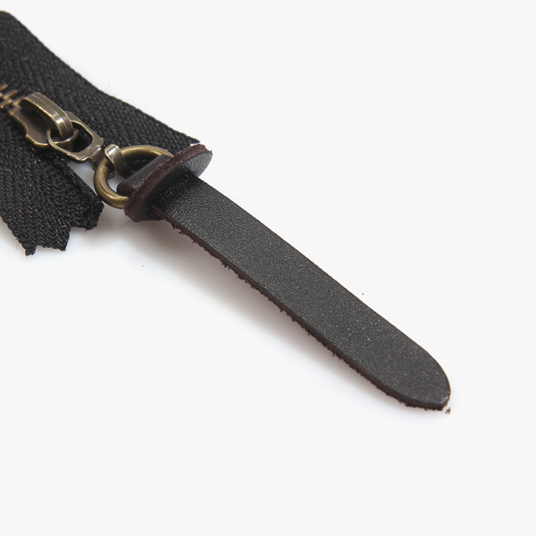 퀼트의시작은? 엔조이퀼트와 함께,[바이핸즈] 청동 끼움 가죽 지퍼텍 - 브라운