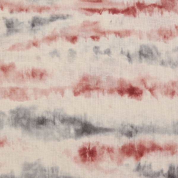 퀼트의시작은? 엔조이퀼트와 함께,[코카] 타이다이풍 다색 보더 콤파스 프린트원단 - 버건디그레이