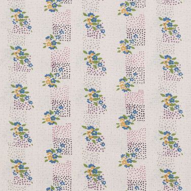 [코카] 오가닉 작은 꽃 발염패턴 프린트원단 - 그레이지 (1/2Yd)