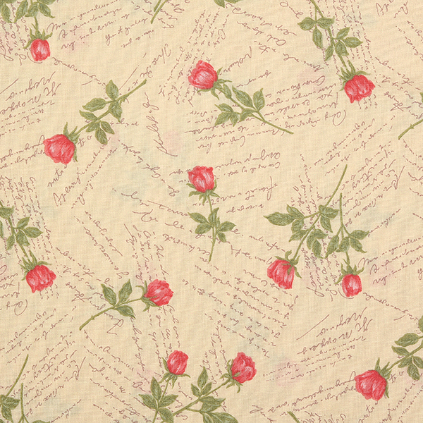 퀼트의시작은? 엔조이퀼트와 함께,[유와] 래핑 페이퍼 셔팅 프린트원단 - 베이지레드 (1/4yd) (D01)102144-5