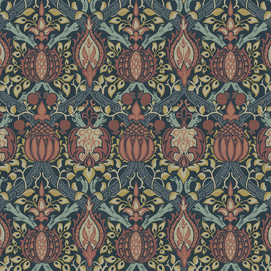 퀼트의시작은? 엔조이퀼트와 함께,[프리스피릿(로완)] 디 오리지널 모리스 앤 컴퍼니 그라나다 프린트원단 - 인디고