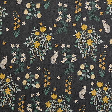 [유와] 챠멧 컬렉션 443121 린넨 캔버스 프린트원단 - 그레이 (1/4yd) (D02)CC443121-3