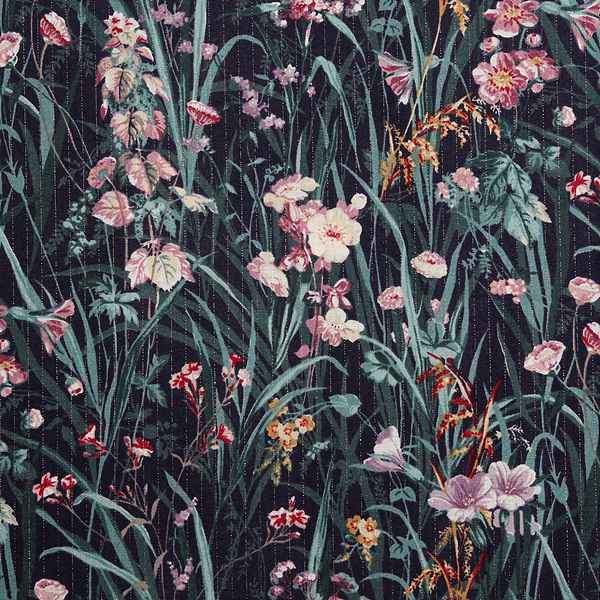 퀼트의시작은? 엔조이퀼트와 함께,[유와] 뮤팬 컬렉션 향균,향 바이러스 방취 보테니컬 가든 아사(론) 프린트원단 - 네이비 (1/4yd) (D02)MF319787-D