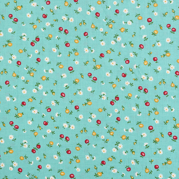 퀼트의시작은? 엔조이퀼트와 함께,[유와] 마츠야마 아츠코 미니 미니 애플 셔팅 프린트원단 - 에메랄드 (1/4yd) (D02)AT812173-E