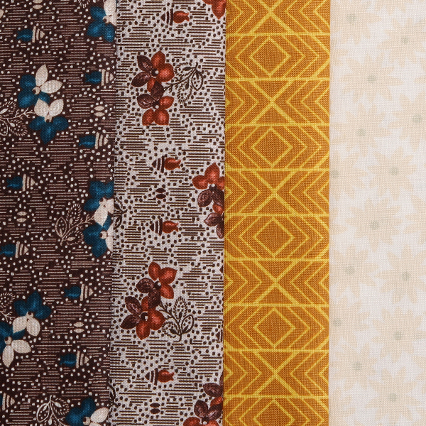 퀼트의시작은? 엔조이퀼트와 함께,[원단패키지] 로버트카프만 5060 프린트 4종 - 45cm x 26cm