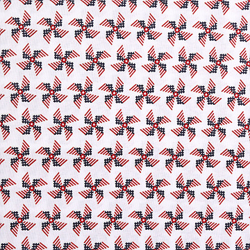 [라일리블레이크] 랜드 오브 리버티 피닐즈 프린트원단 - 화이트 (1/2Yd)