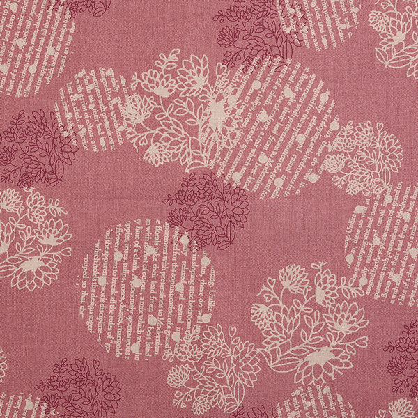 퀼트의시작은? 엔조이퀼트와 함께,[유와] 아키타 케이코 라우드 플라워 셔팅 프린트원단 - 레드 (1/4yd) (D01)AK829606-B