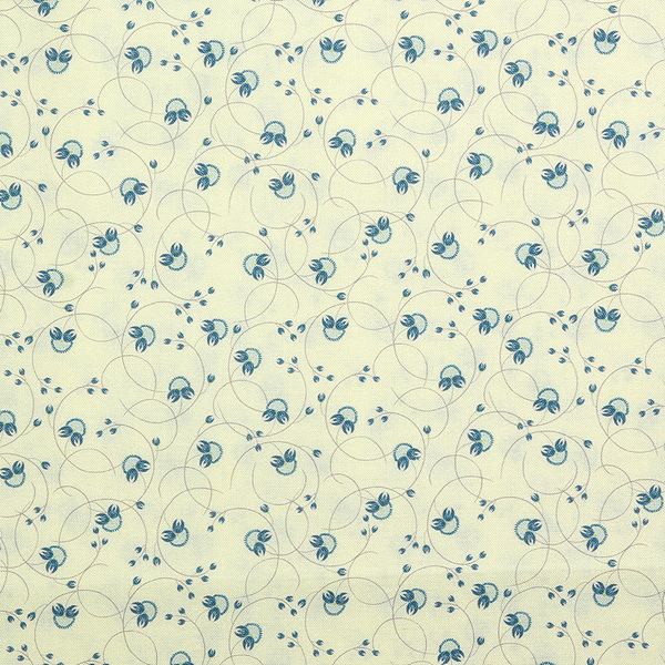 퀼트의시작은? 엔조이퀼트와 함께,[크래프트코튼] 컨트리사이드 네이비 5 프린트원단 - 옐로우