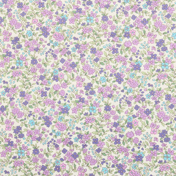 퀼트의시작은? 엔조이퀼트와 함께,[코튼프린트] 바이올렛츠 프린트원단 - 퍼플