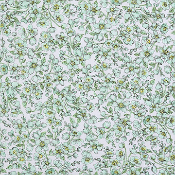 [로버트카프만] 위시웰 내츄럴스 노트북 프린트원단 - 아쿠아 (1/2Yd)