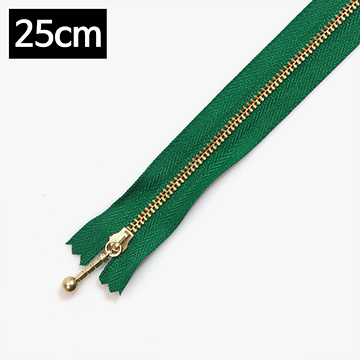 [YKK] 금색지퍼 1 (25cm) - 딥그린 (개)