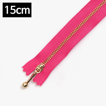 [YKK] 금색지퍼 1 (15cm) - 마젠타 (개)