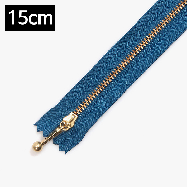 퀼트의시작은? 엔조이퀼트와 함께,[YKK] 금색지퍼 1 (15cm) - 블루사파이어