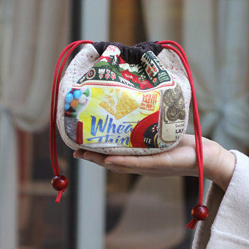 [바이핸즈] 퀼트패키지 소품 - 빈티지 마켓 조리개 파우치 (개)