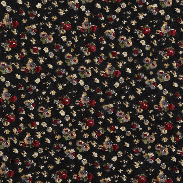 퀼트의시작은? 엔조이퀼트와 함께,[국산기모] 대폭 빈티지 준 기모(융) 프린트원단 - 블랙 GA013-B