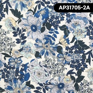 [코스모] 일본 수입원단 퀼트천 옥스포드 꽃무늬 면원단 - AP31705-2 (1/2Yd)