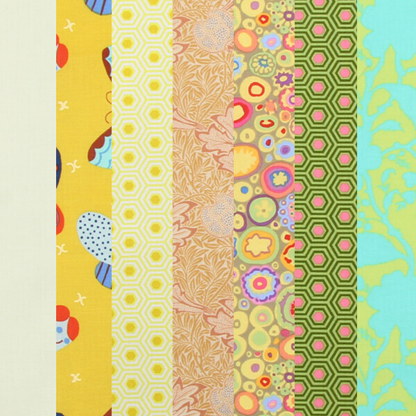 퀼트의시작은? 엔조이퀼트와 함께,[원단패키지] 프리스피릿 도트 면원단 플라워 퀼트천 7종 - 30cmx25cm USH5343